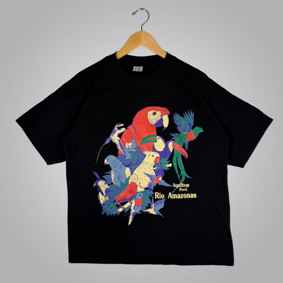 kike Other - Vintage Single Stitch Kike Iquitos Peru Rio Amazonas Men’s Graphic Tee XL